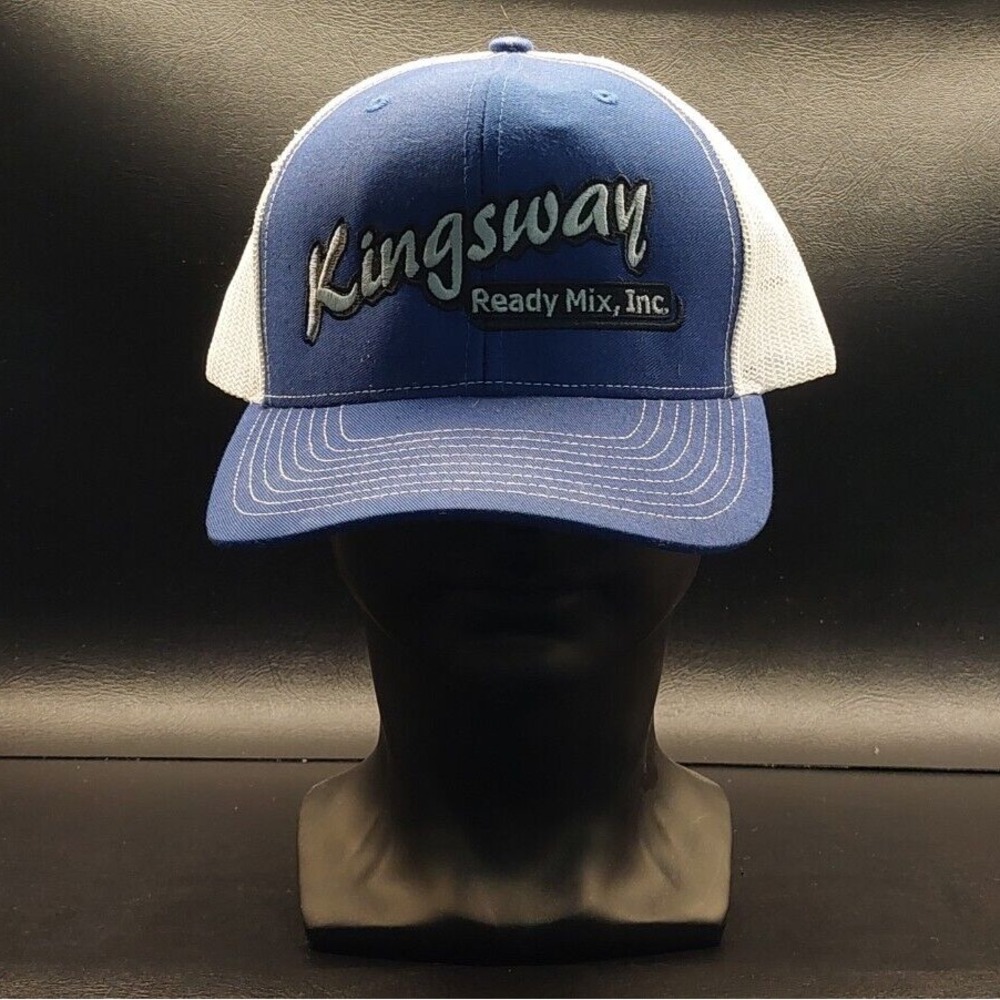 Vintage Kingsway Ready Mix, Inc. Blue White Snapback Hat Cap